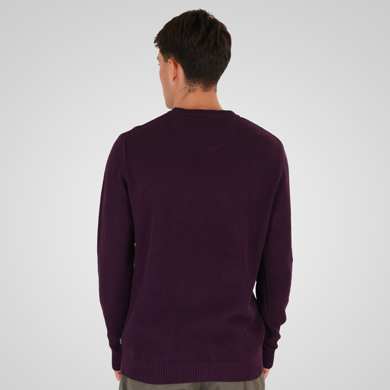 262RKNIT-8053 KNITS CREWNECK (SPECIAL KNITTING) DK RASPBERRY - Image 4