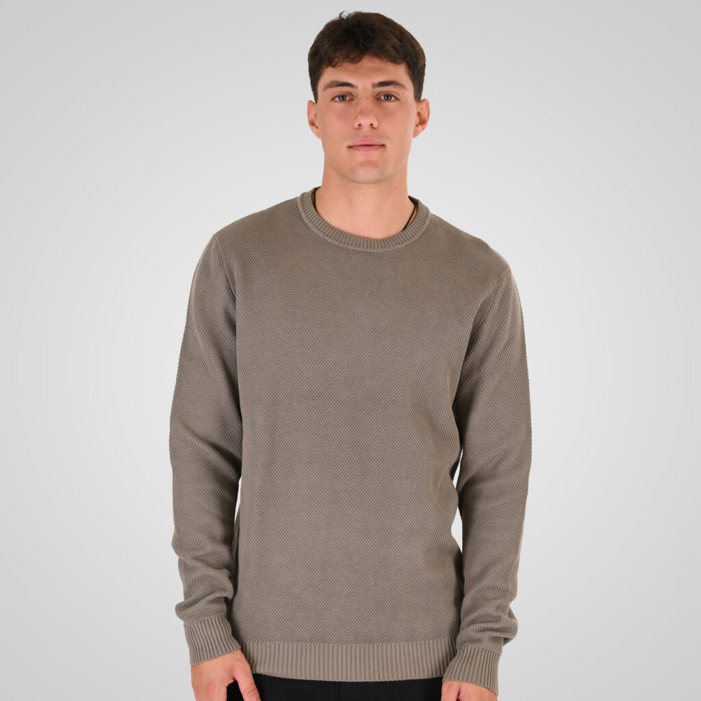 262RKNIT-8053 KNITS CREWNECK (SPECIAL KNITTING) FOG