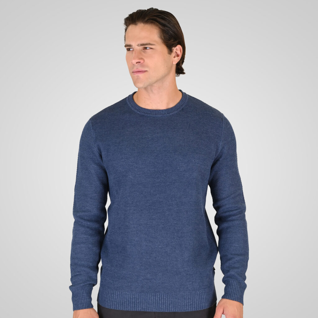 262RKNIT-8053 KNITS CREWNECK (SPECIAL KNITTING) INDIGO