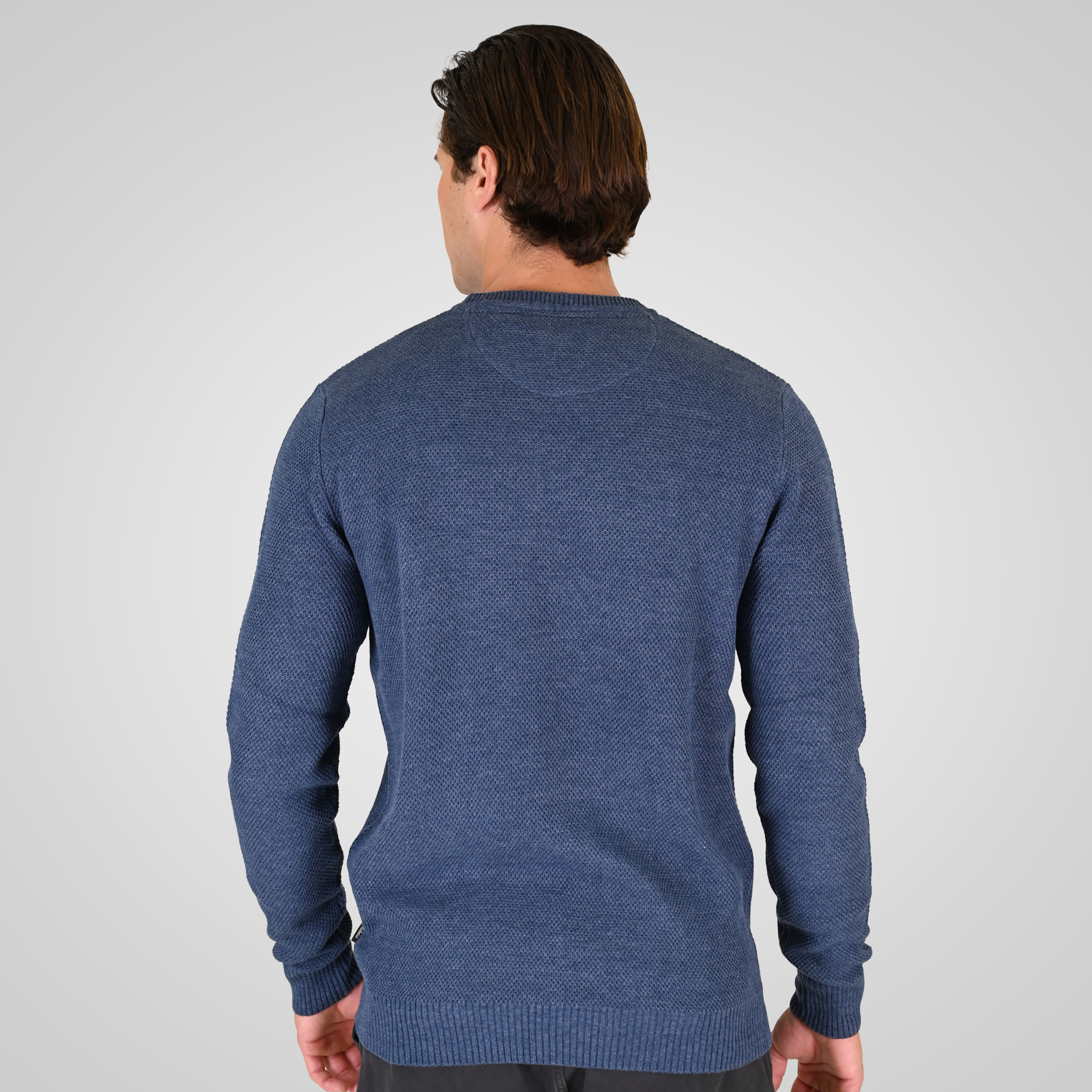 262RKNIT-8053 KNITS CREWNECK (SPECIAL KNITTING) INDIGO - Image 4