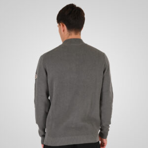 262RKNIT-8054 KNITS HALF-ZIP WITH STAND-UP COLLAR (SPECIAL KNITTING) AGAVE GREEN - Image 4