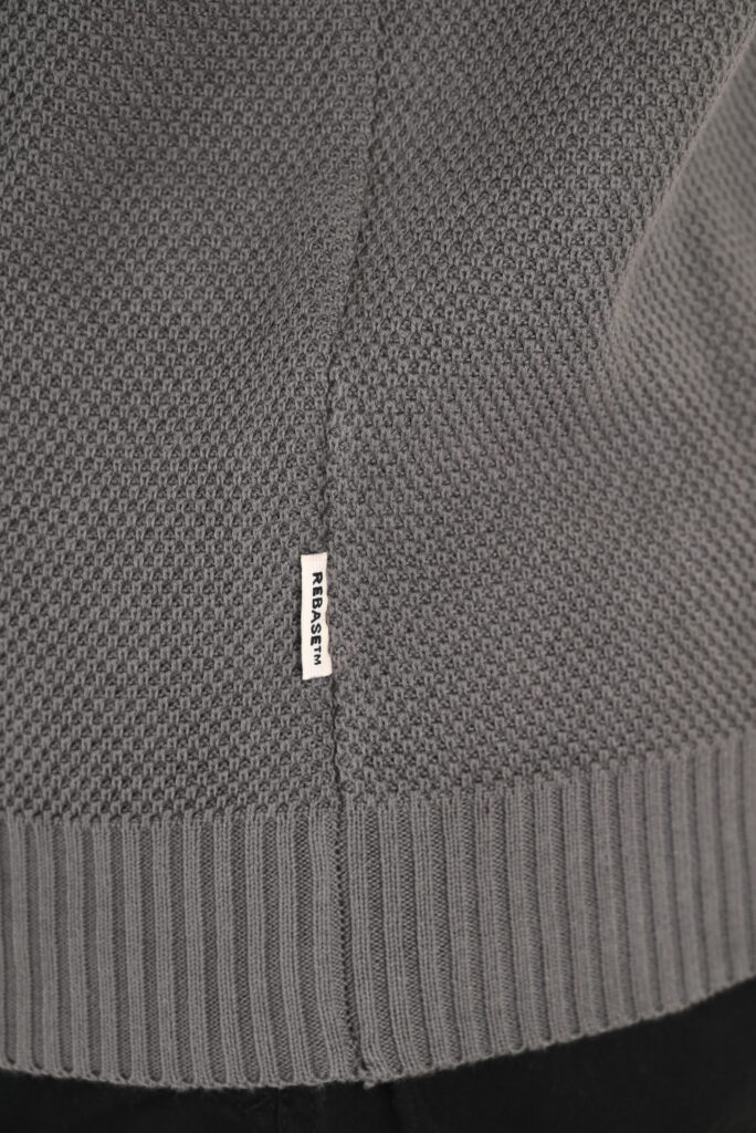262RKNIT-8054 KNITS HALF-ZIP WITH STAND-UP COLLAR (SPECIAL KNITTING) AGAVE GREEN