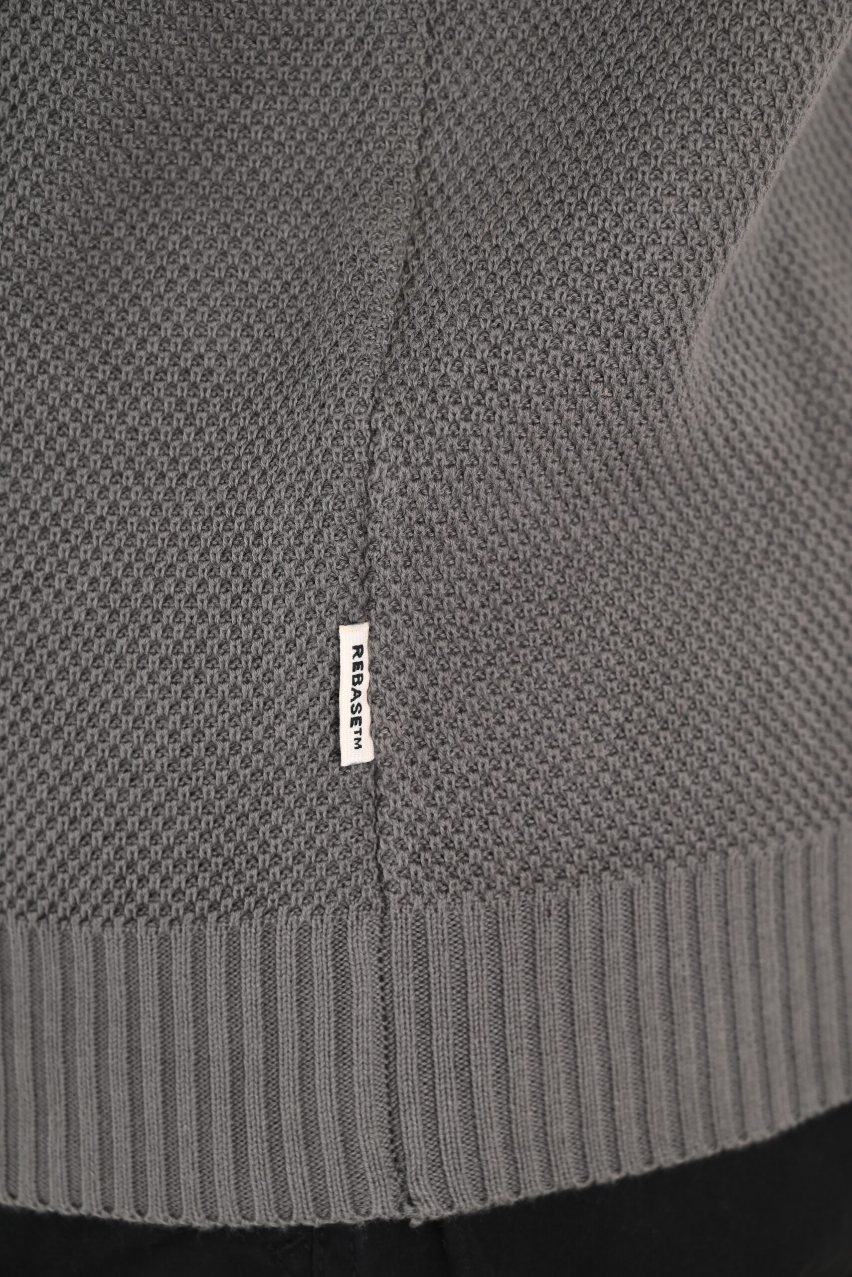262RKNIT-8054 KNITS HALF-ZIP WITH STAND-UP COLLAR (SPECIAL KNITTING) AGAVE GREEN - Image 6