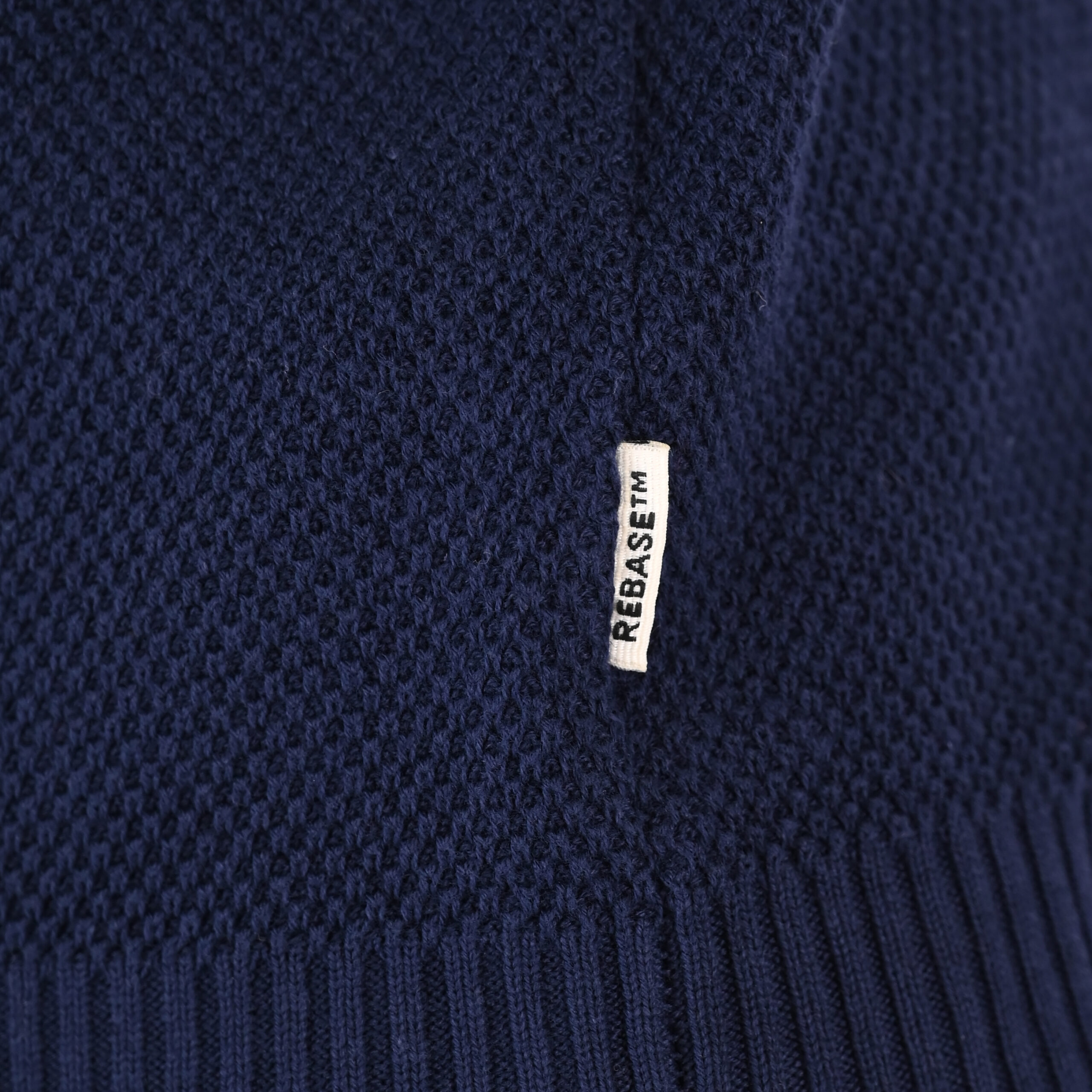 262RKNIT-8054 KNITS HALF-ZIP WITH STAND-UP COLLAR (SPECIAL KNITTING) BLUE MARINE - Image 6