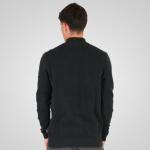 262RKNIT-8054 KNITS HALF-ZIP WITH STAND-UP COLLAR (SPECIAL KNITTING) DEEP FOREST - Image 4