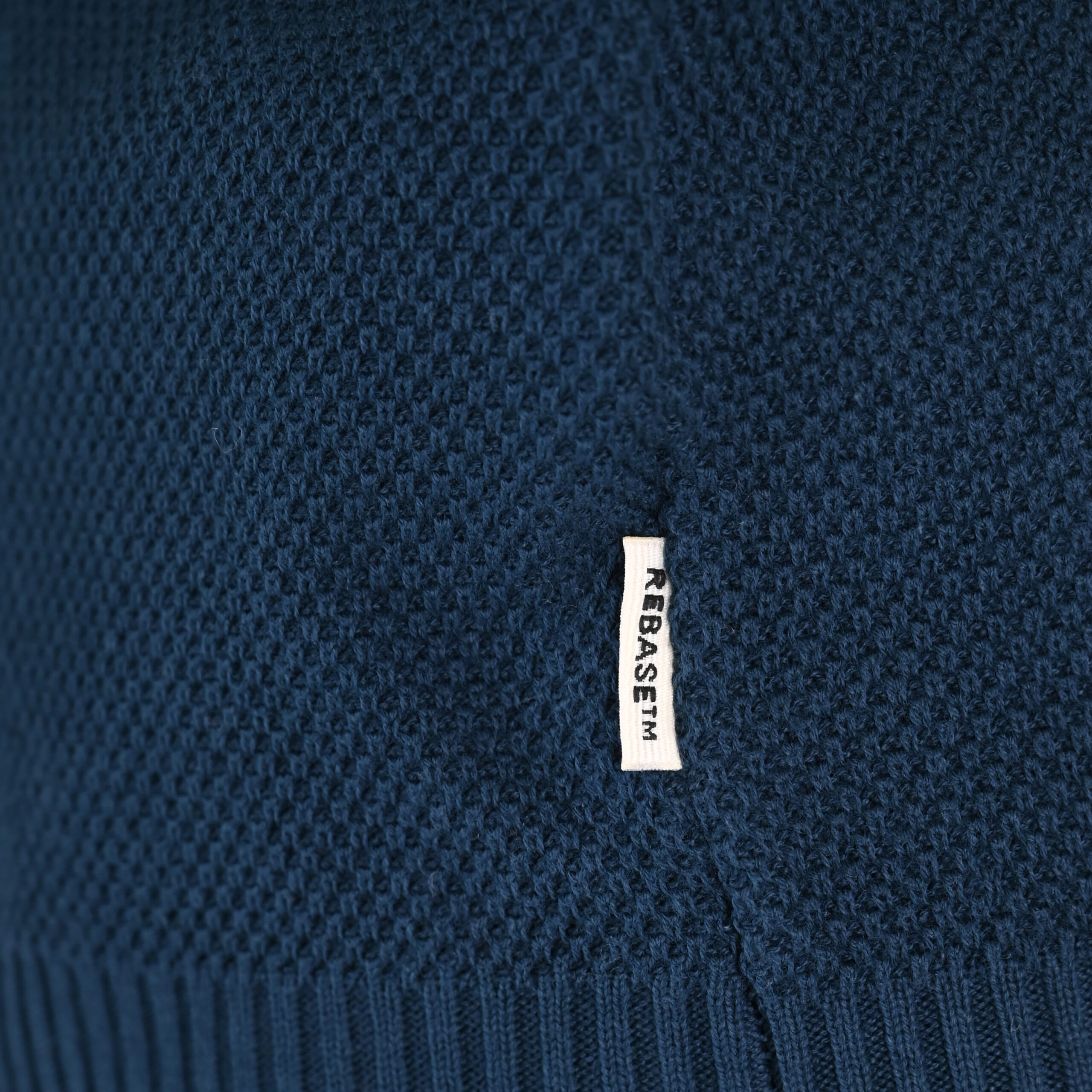262RKNIT-8054 KNITS HALF-ZIP WITH STAND-UP COLLAR (SPECIAL KNITTING) DK PETROL - Image 6