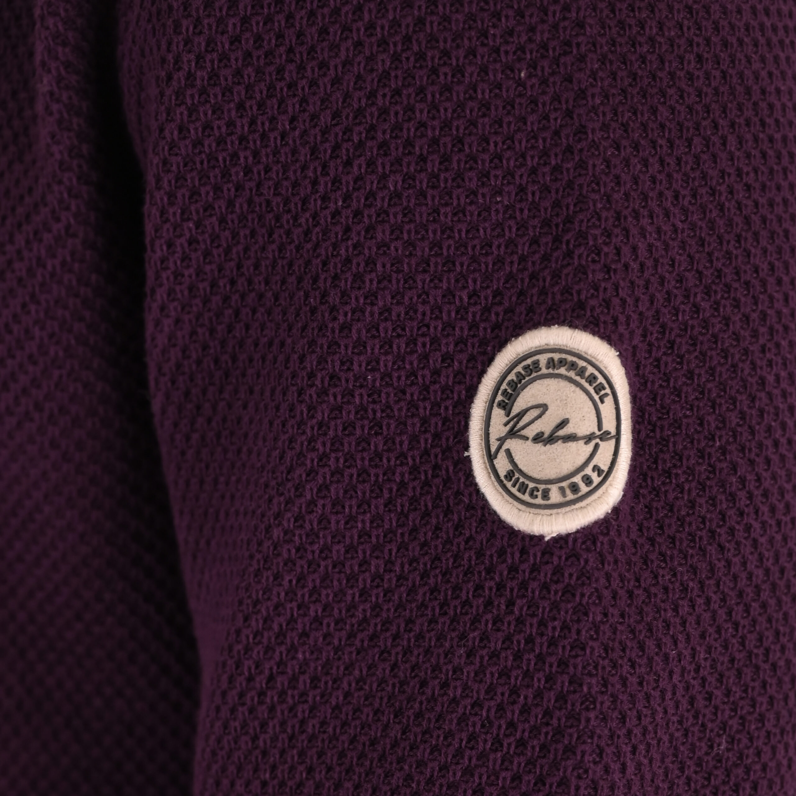 262RKNIT-8054 KNITS HALF-ZIP WITH STAND-UP COLLAR (SPECIAL KNITTING) DK RASPBERRY - Image 5