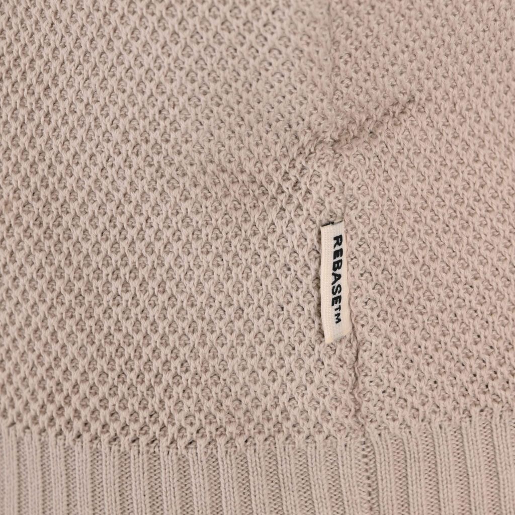 262RKNIT-8054 KNITS HALF-ZIP WITH STAND-UP COLLAR (SPECIAL KNITTING) ICE