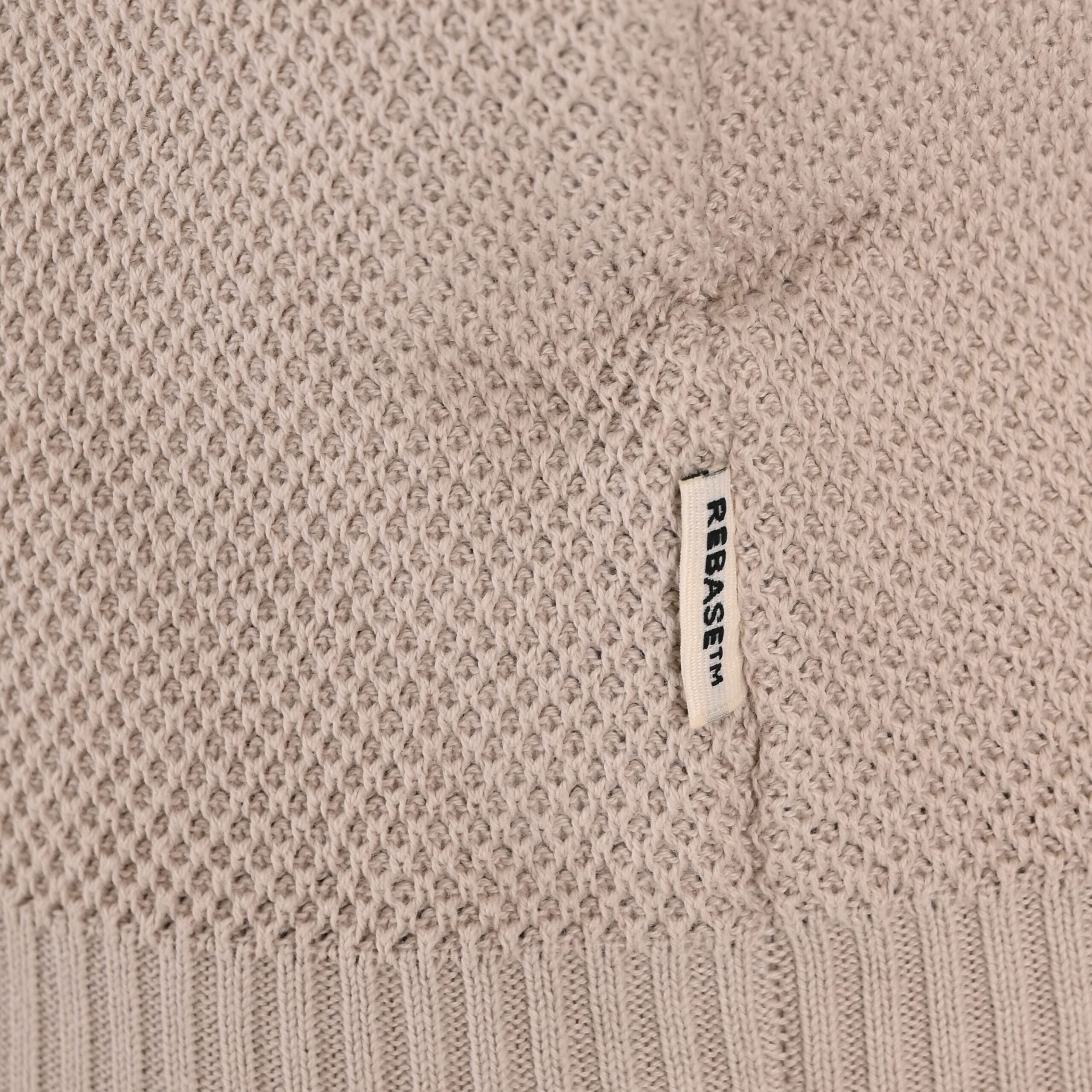262RKNIT-8054 KNITS HALF-ZIP WITH STAND-UP COLLAR (SPECIAL KNITTING) ICE - Image 6
