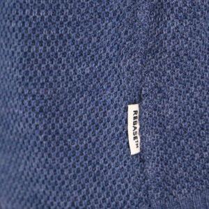 262RKNIT-8054 KNITS HALF-ZIP WITH STAND-UP COLLAR (SPECIAL KNITTING) INDIGO - Image 6