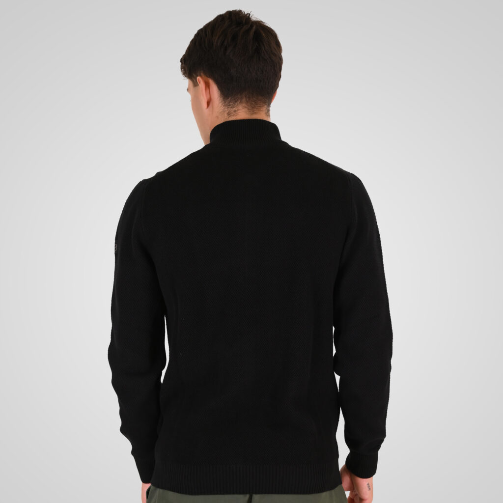 262RKNIT-8055 KNITS FULL-ZIP (SPECIAL KNITTING) BLACK
