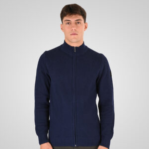 262RKNIT-8055 KNITS FULL-ZIP (SPECIAL KNITTING) BLUE MARINE