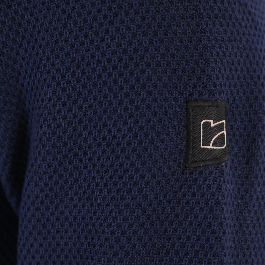 262RKNIT-8055 KNITS FULL-ZIP (SPECIAL KNITTING) BLUE MARINE