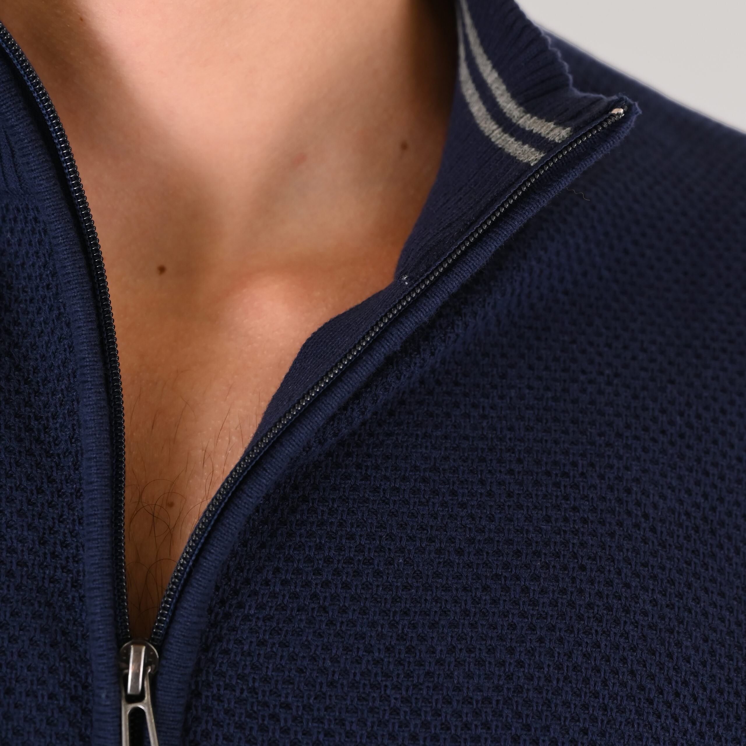262RKNIT-8055 KNITS FULL-ZIP (SPECIAL KNITTING) BLUE MARINE - Image 6