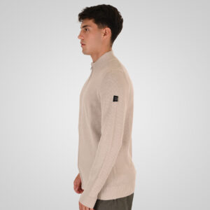262RKNIT-8055 KNITS FULL-ZIP (SPECIAL KNITTING) ICE - Image 3