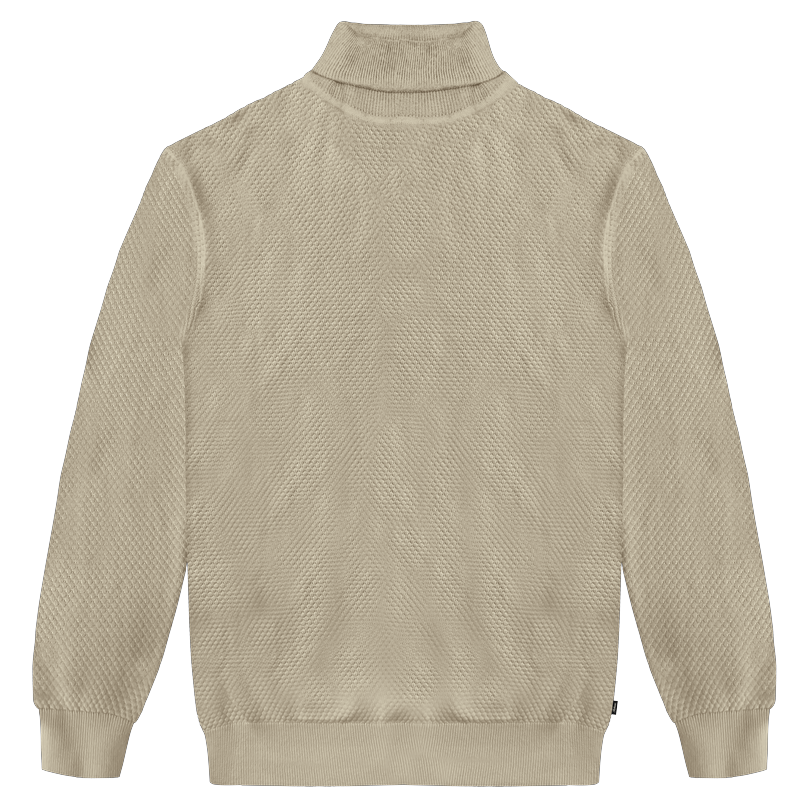 262RKNIT-8082 KNITS ROLL NECK (SPECIAL KNITTING) BEIGE