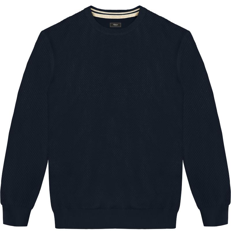 262RKNIT-8084 KNITS CREWNECK (SPECIAL KNITTING) NAVY