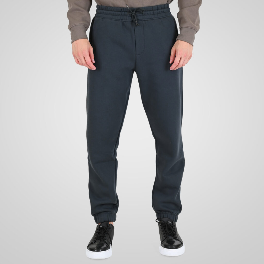 262RPAN-6045 JOGGER PANTS WITH ELASTIC WAISTBAND. HEM AND HIGH DENSITY PRINT (BRUSHED FLEECE) ANTHRACITE
