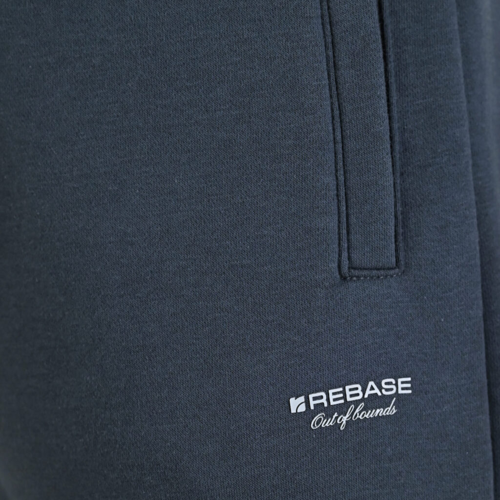 262RPAN-6045 JOGGER PANTS WITH ELASTIC WAISTBAND. HEM AND HIGH DENSITY PRINT (BRUSHED FLEECE) ANTHRACITE