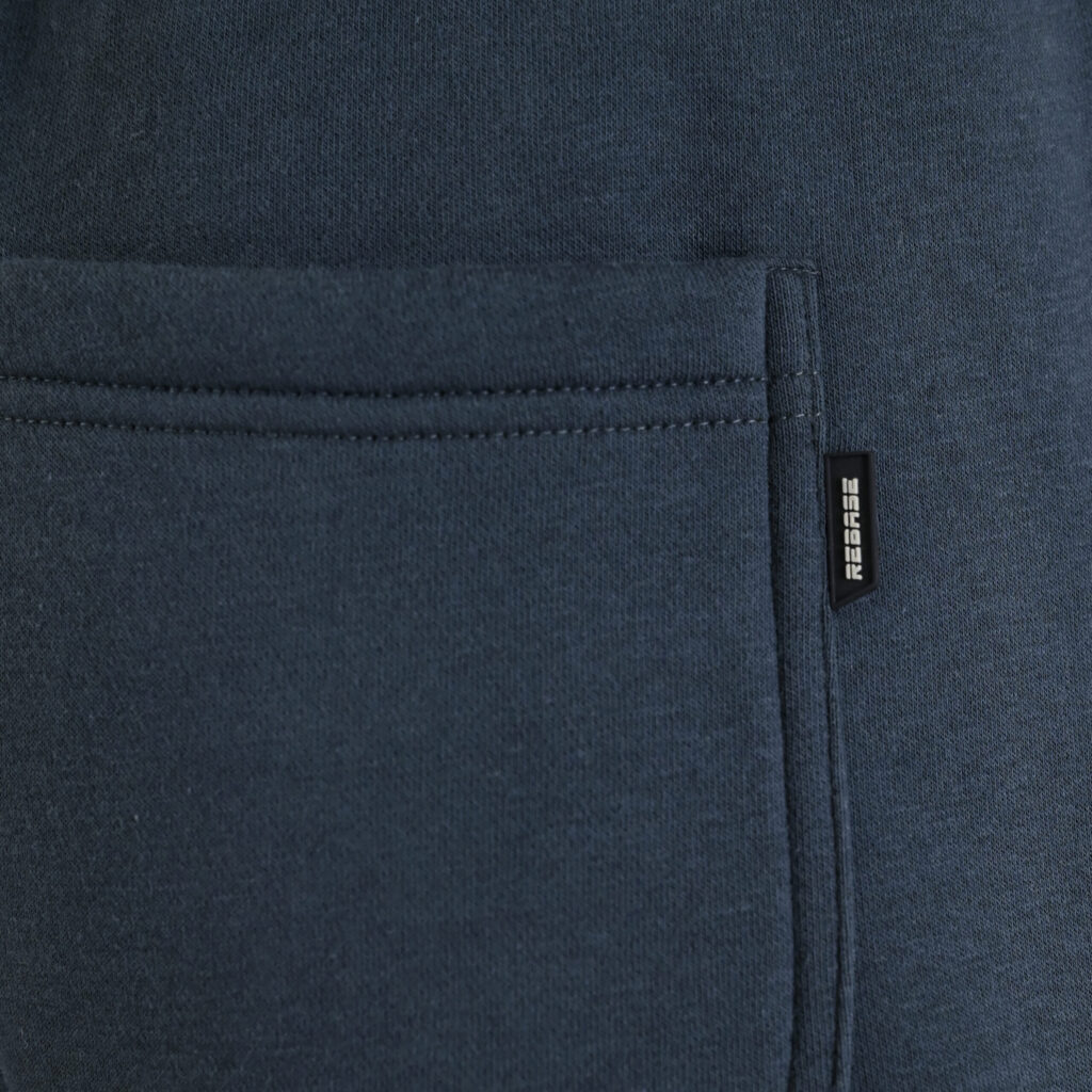 262RPAN-6045 JOGGER PANTS WITH ELASTIC WAISTBAND. HEM AND HIGH DENSITY PRINT (BRUSHED FLEECE) ANTHRACITE