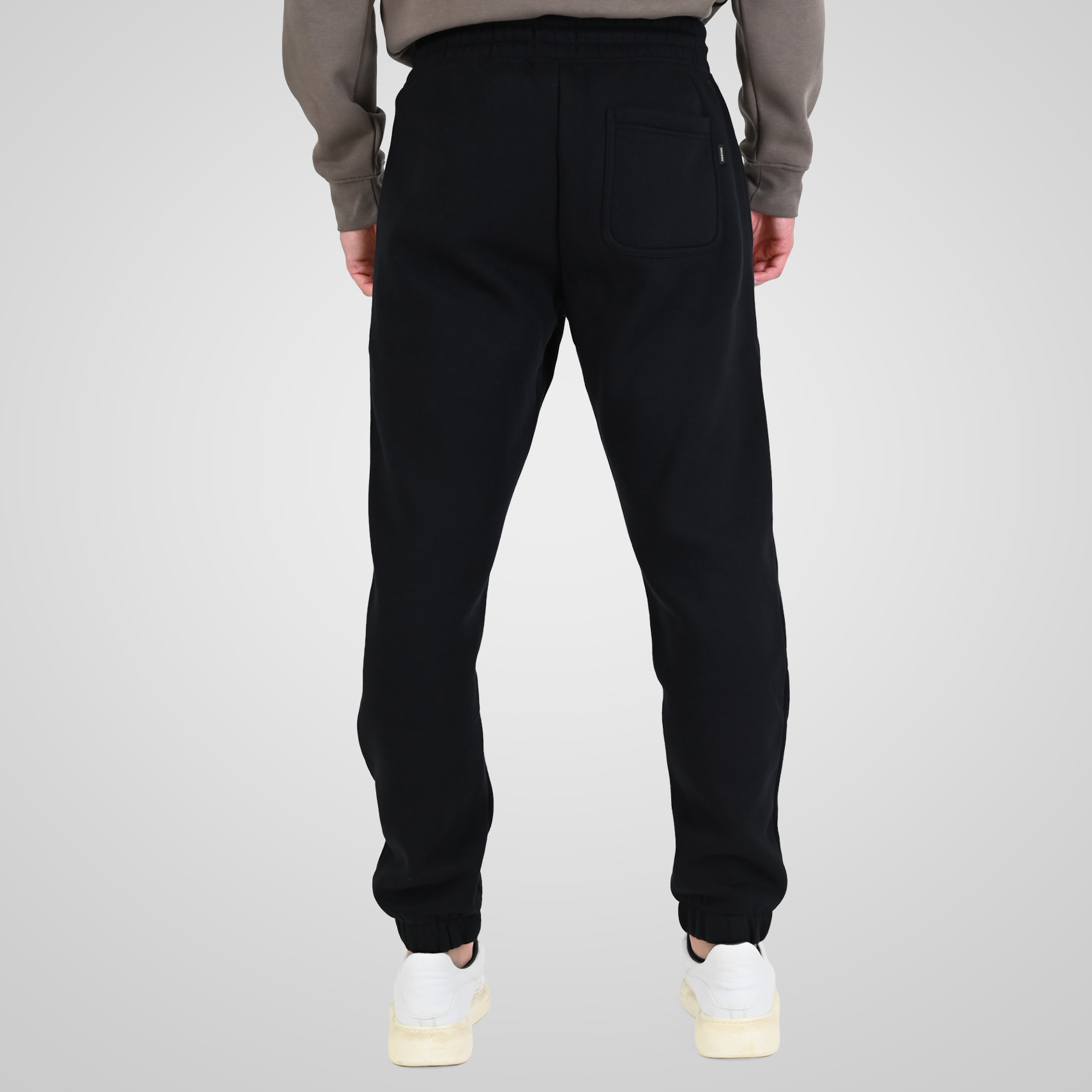 262RPAN-6045 JOGGER PANTS WITH ELASTIC WAISTBAND. HEM AND HIGH DENSITY PRINT (BRUSHED FLEECE) BLACK - Image 4