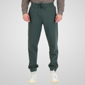 262RPAN-6045 JOGGER PANTS WITH ELASTIC WAISTBAND. HEM AND HIGH DENSITY PRINT (BRUSHED FLEECE) MOSS GREEN