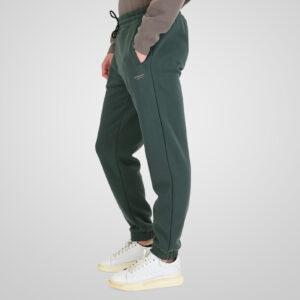 262RPAN-6045 JOGGER PANTS WITH ELASTIC WAISTBAND. HEM AND HIGH DENSITY PRINT (BRUSHED FLEECE) MOSS GREEN - Image 3