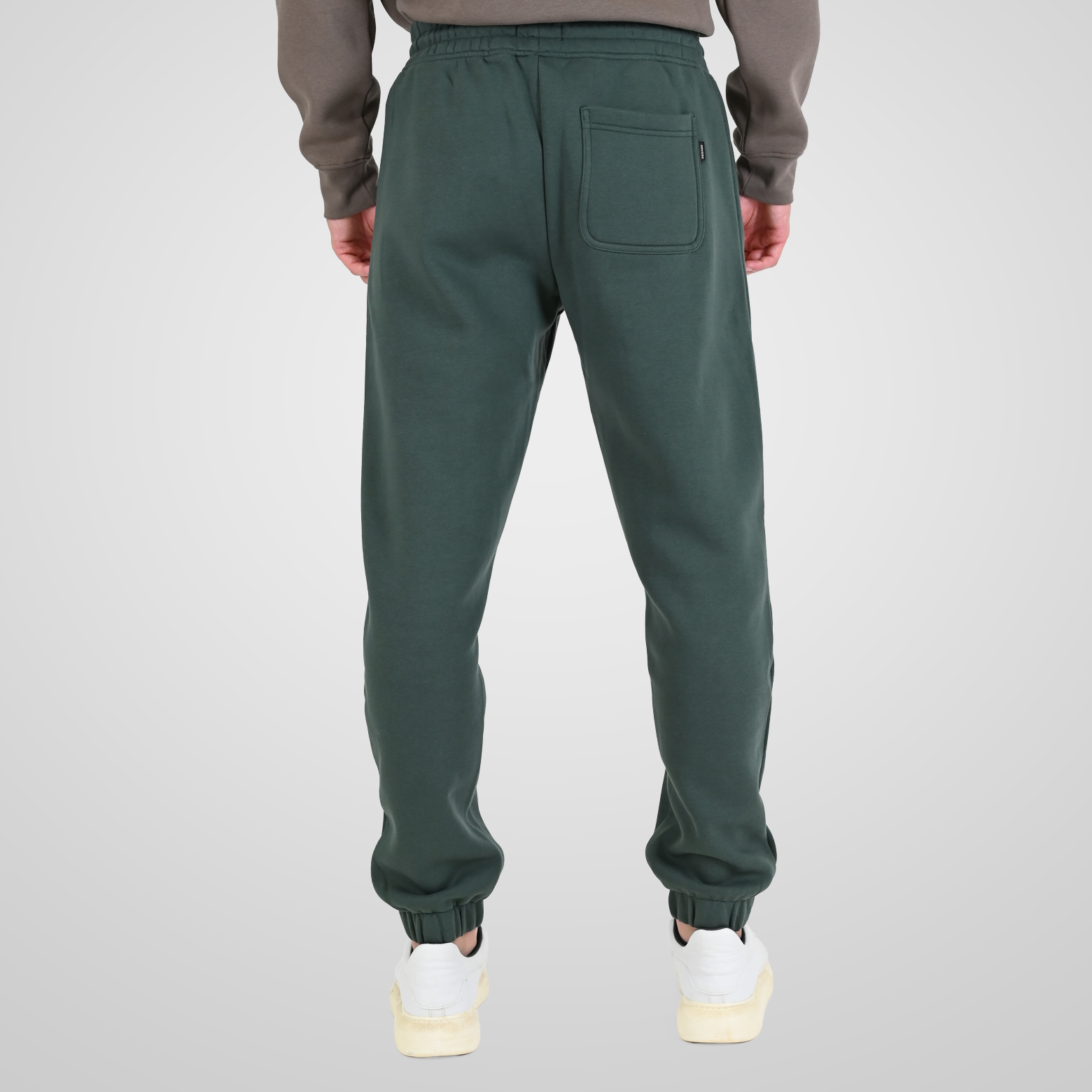 262RPAN-6045 JOGGER PANTS WITH ELASTIC WAISTBAND. HEM AND HIGH DENSITY PRINT (BRUSHED FLEECE) MOSS GREEN - Image 4