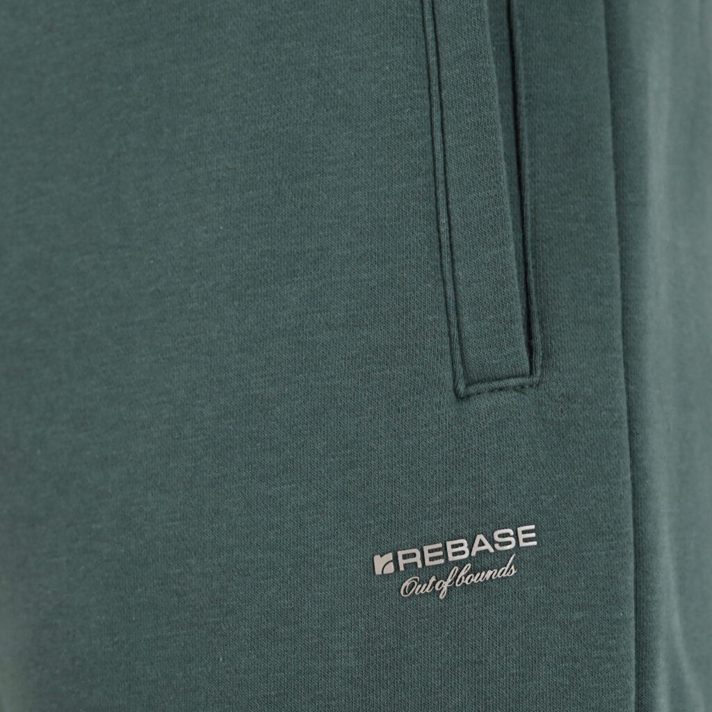 262RPAN-6045 JOGGER PANTS WITH ELASTIC WAISTBAND. HEM AND HIGH DENSITY PRINT (BRUSHED FLEECE) MOSS GREEN