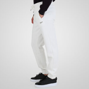 262RPAN-6045 JOGGER PANTS WITH ELASTIC WAISTBAND. HEM AND HIGH DENSITY PRINT (BRUSHED FLEECE) OFF WHITE - Image 3
