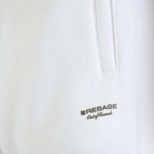 262RPAN-6045 JOGGER PANTS WITH ELASTIC WAISTBAND. HEM AND HIGH DENSITY PRINT (BRUSHED FLEECE) OFF WHITE - Image 5