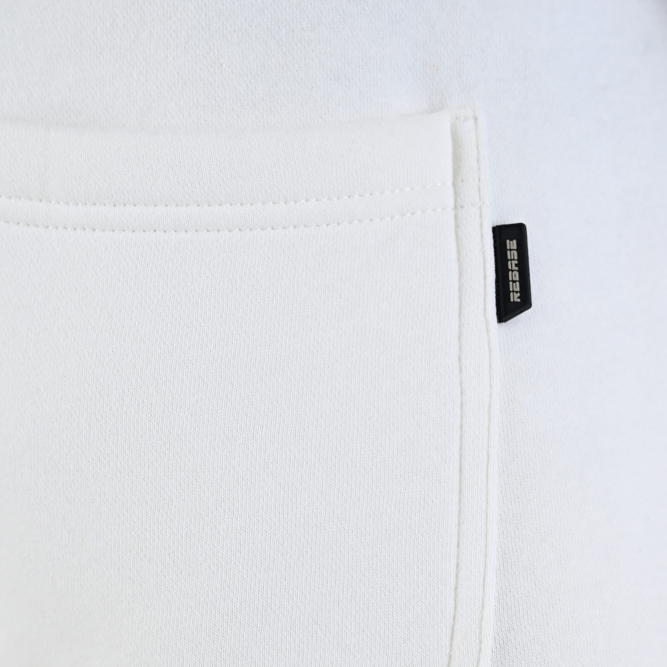 262RPAN-6045 JOGGER PANTS WITH ELASTIC WAISTBAND. HEM AND HIGH DENSITY PRINT (BRUSHED FLEECE) OFF WHITE - Image 6