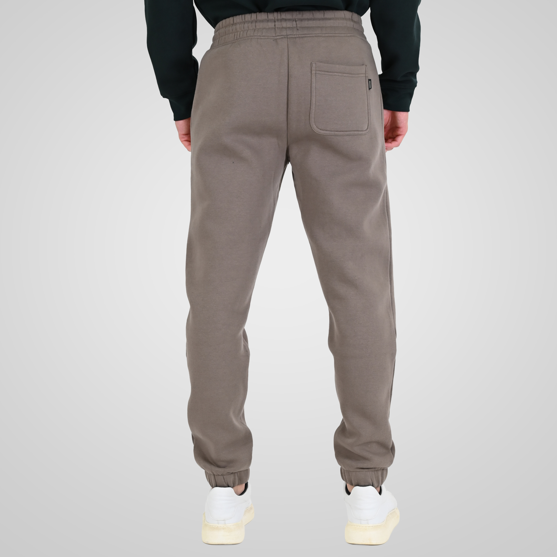 262RPAN-6045 JOGGER PANTS WITH ELASTIC WAISTBAND. HEM AND HIGH DENSITY PRINT (BRUSHED FLEECE) TAUPE - Image 4