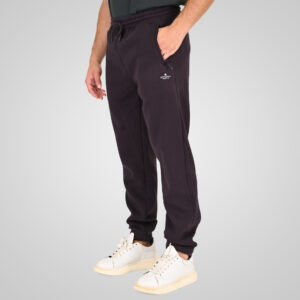 262RPAN-6046 JOGGER PANTS WITH ELASTIC WAISTBAND. HEM. HIGH DENSITY PRINT AND ZIPPERED POCKETS (BRUSHED FLEECE) AUBERGINE - Image 3