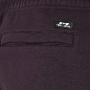 262RPAN-6046 JOGGER PANTS WITH ELASTIC WAISTBAND. HEM. HIGH DENSITY PRINT AND ZIPPERED POCKETS (BRUSHED FLEECE) AUBERGINE - Image 5