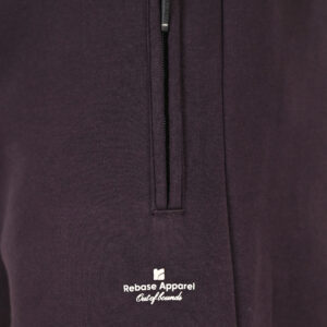 262RPAN-6046 JOGGER PANTS WITH ELASTIC WAISTBAND. HEM. HIGH DENSITY PRINT AND ZIPPERED POCKETS (BRUSHED FLEECE) AUBERGINE - Image 6