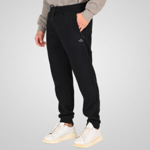 262RPAN-6046 JOGGER PANTS WITH ELASTIC WAISTBAND. HEM. HIGH DENSITY PRINT AND ZIPPERED POCKETS (BRUSHED FLEECE) BLACK - Image 3