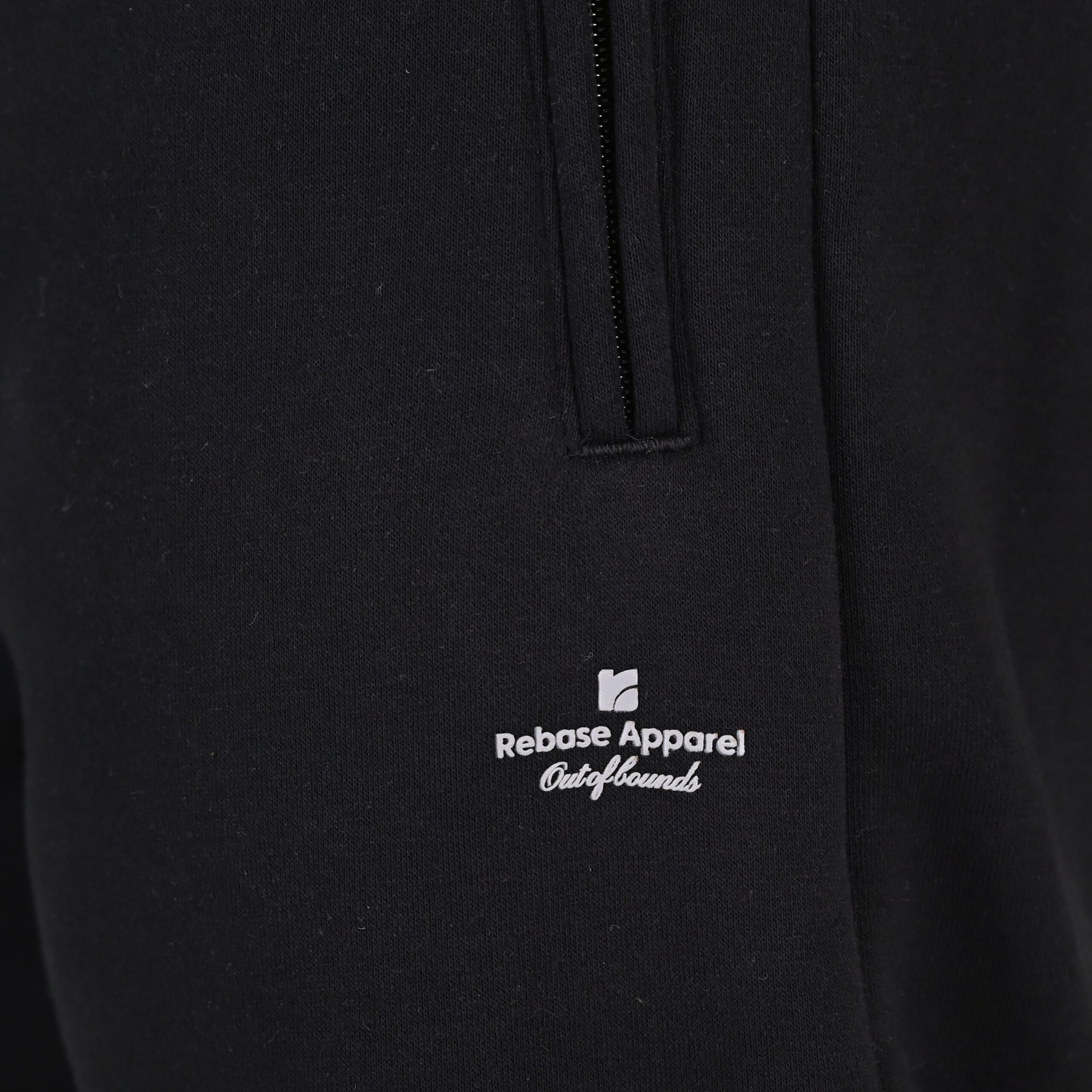 262RPAN-6046 JOGGER PANTS WITH ELASTIC WAISTBAND. HEM. HIGH DENSITY PRINT AND ZIPPERED POCKETS (BRUSHED FLEECE) BLACK - Image 5
