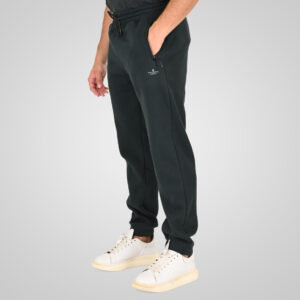 262RPAN-6046 JOGGER PANTS WITH ELASTIC WAISTBAND. HEM. HIGH DENSITY PRINT AND ZIPPERED POCKETS (BRUSHED FLEECE) FOREST GREEN - Image 3