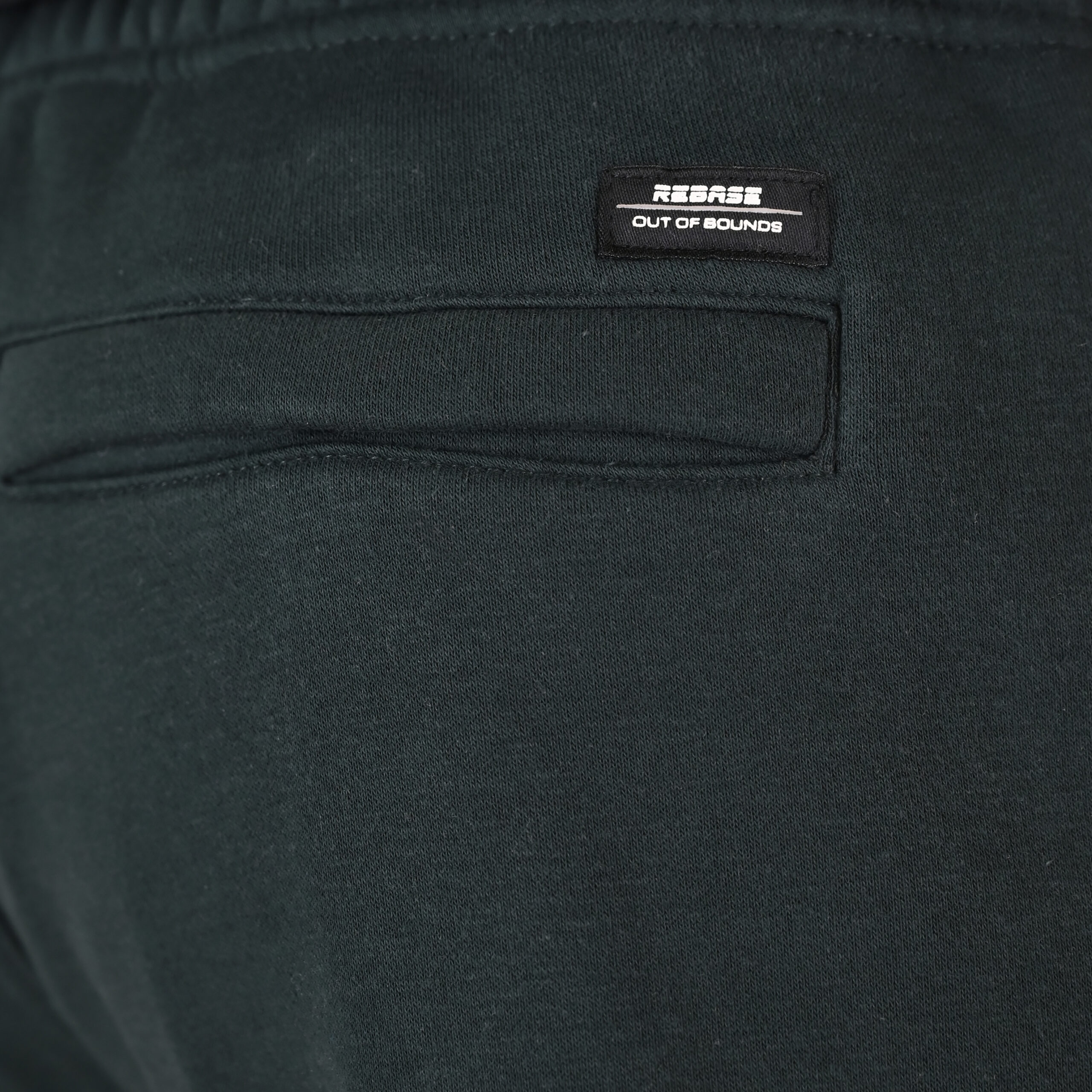 262RPAN-6046 JOGGER PANTS WITH ELASTIC WAISTBAND. HEM. HIGH DENSITY PRINT AND ZIPPERED POCKETS (BRUSHED FLEECE) FOREST GREEN - Image 6