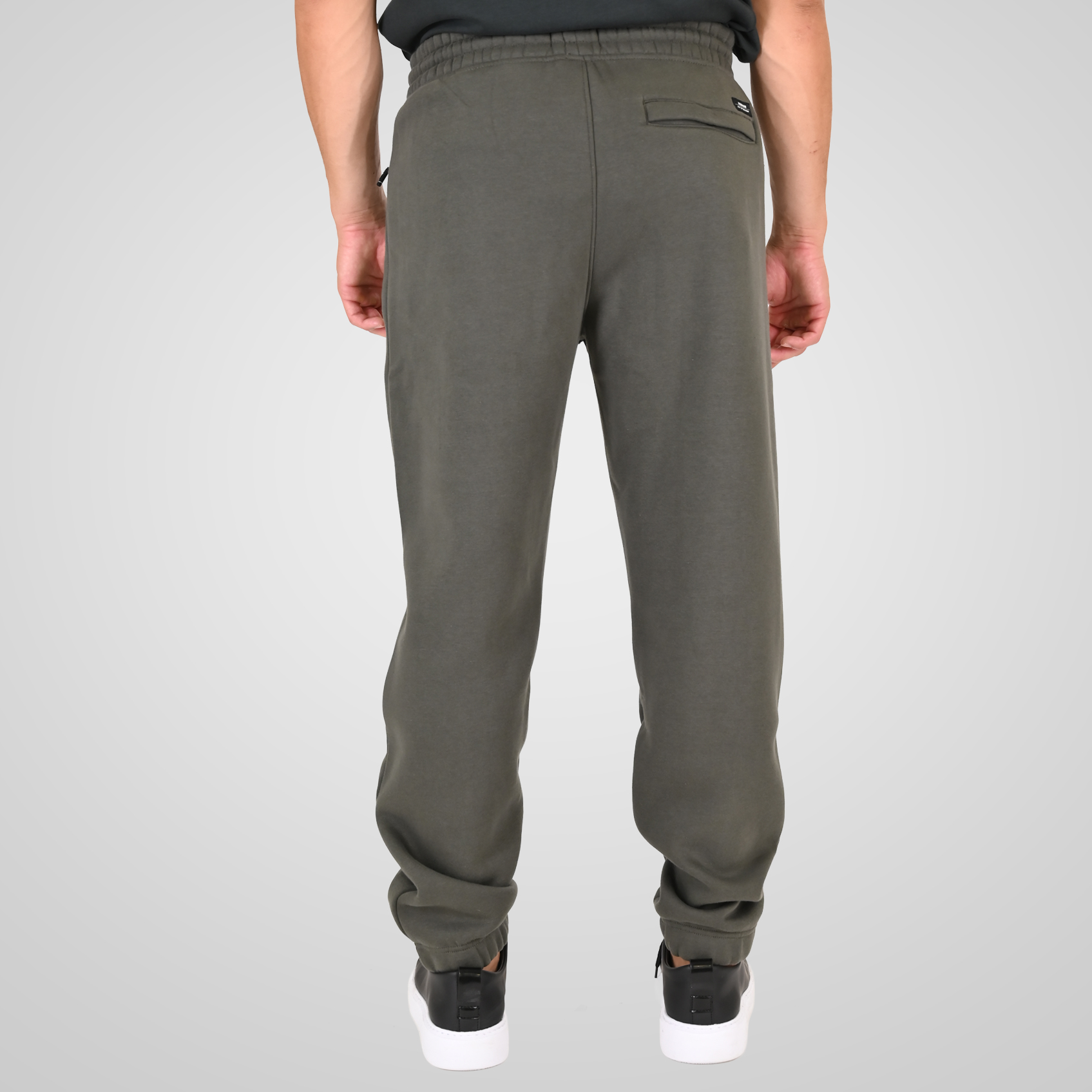 262RPAN-6046 JOGGER PANTS WITH ELASTIC WAISTBAND. HEM. HIGH DENSITY PRINT AND ZIPPERED POCKETS (BRUSHED FLEECE) KHAKI - Image 4