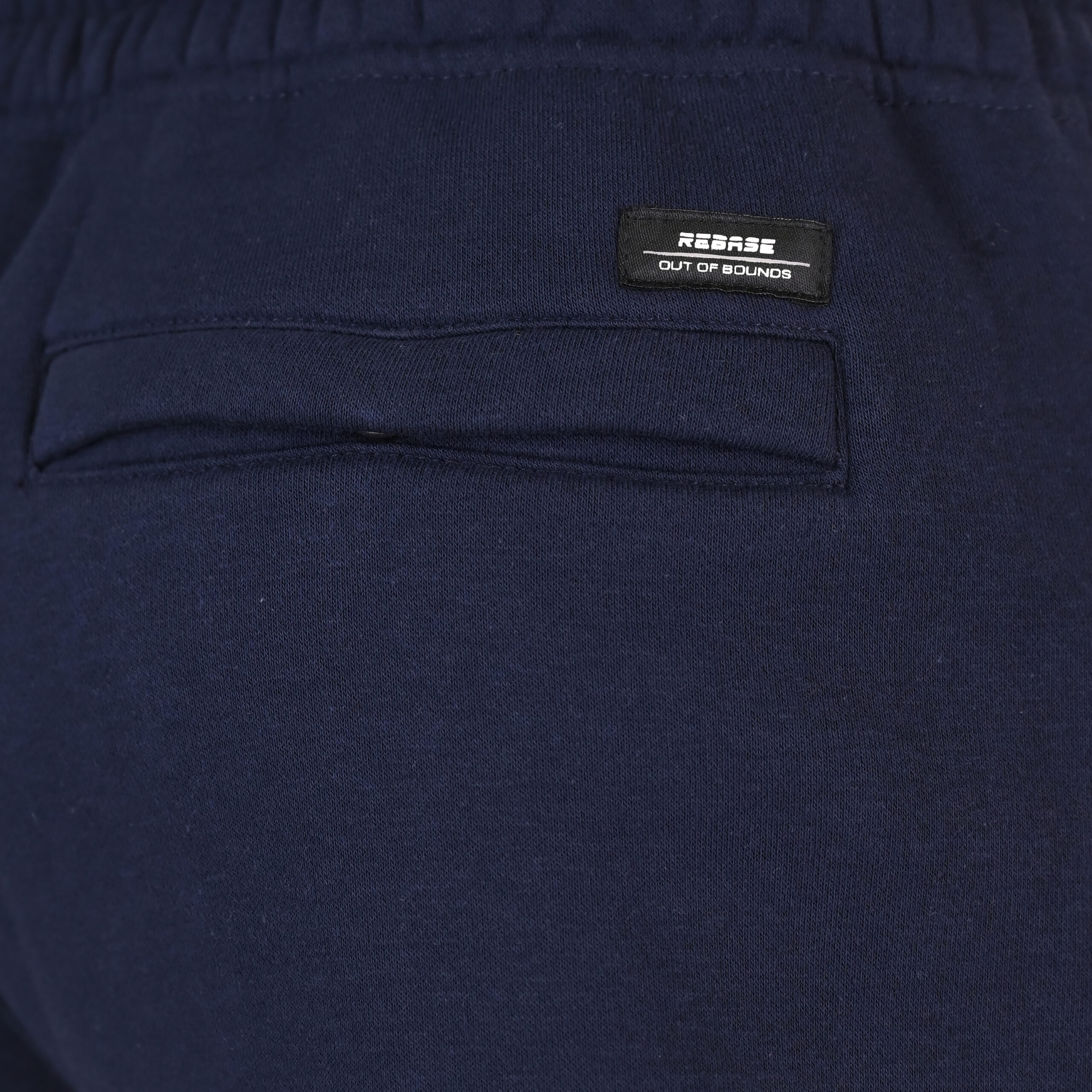 262RPAN-6046 JOGGER PANTS WITH ELASTIC WAISTBAND. HEM. HIGH DENSITY PRINT AND ZIPPERED POCKETS (BRUSHED FLEECE) NAVY - Image 5