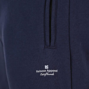262RPAN-6046 JOGGER PANTS WITH ELASTIC WAISTBAND. HEM. HIGH DENSITY PRINT AND ZIPPERED POCKETS (BRUSHED FLEECE) NAVY - Image 6