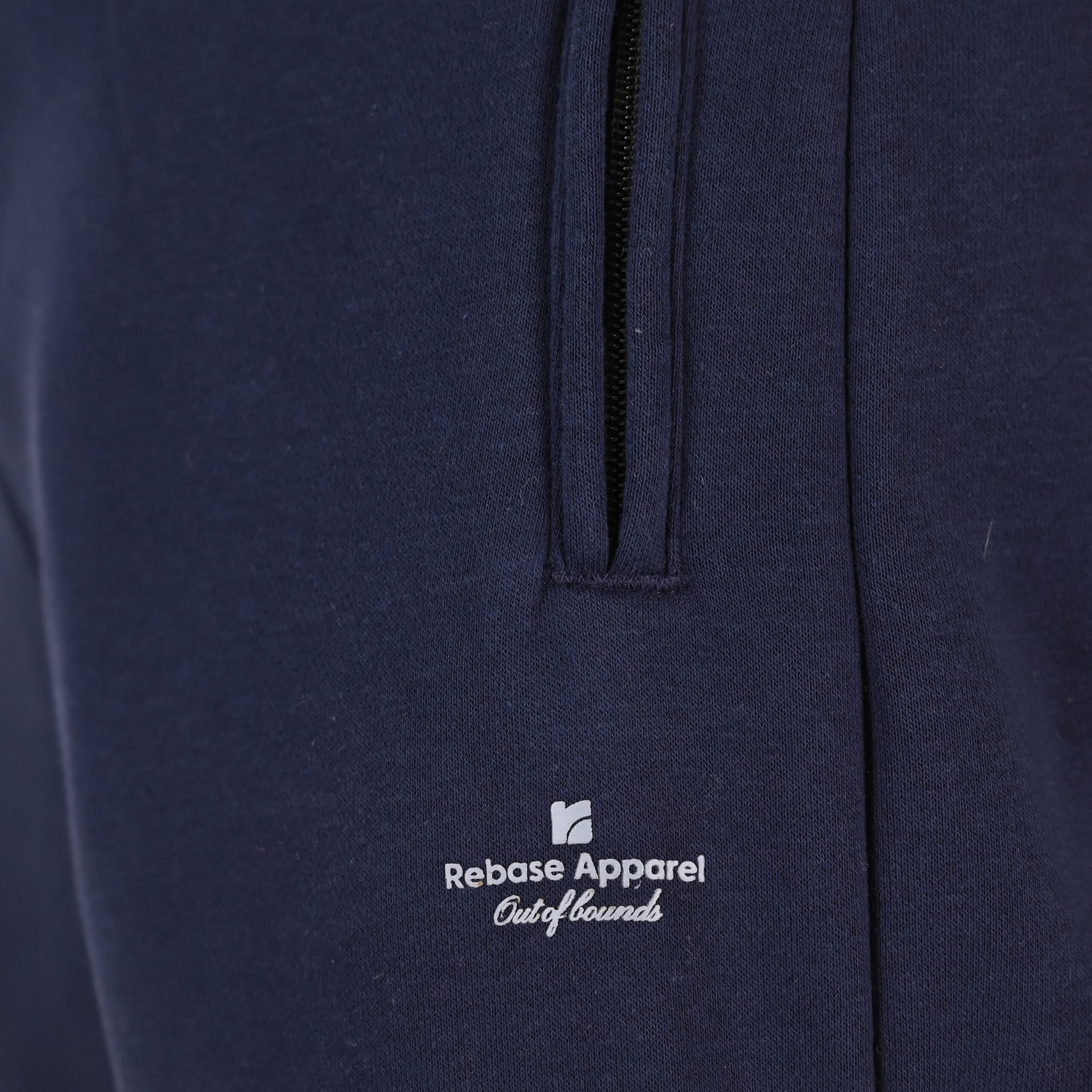262RPAN-6046 JOGGER PANTS WITH ELASTIC WAISTBAND. HEM. HIGH DENSITY PRINT AND ZIPPERED POCKETS (BRUSHED FLEECE) NAVY - Image 6