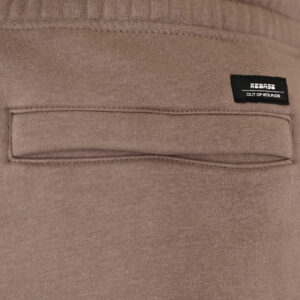 262RPAN-6046 JOGGER PANTS WITH ELASTIC WAISTBAND. HEM. HIGH DENSITY PRINT AND ZIPPERED POCKETS (BRUSHED FLEECE) TAUPE - Image 5