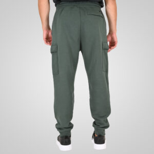 262RPAN-6047 JOGGER PANTS WITH ELASTIC WAISTBAND AND HEM. AND CARGO POCKETS (RELAXED FIT) (BRUSHED FLEECE) MOSS GREEN - Image 4