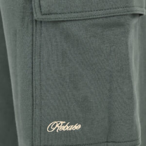 262RPAN-6047 JOGGER PANTS WITH ELASTIC WAISTBAND AND HEM. AND CARGO POCKETS (RELAXED FIT) (BRUSHED FLEECE) MOSS GREEN - Image 6