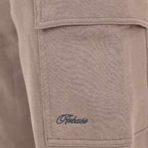 262RPAN-6047 JOGGER PANTS WITH ELASTIC WAISTBAND AND HEM. AND CARGO POCKETS (RELAXED FIT) (BRUSHED FLEECE) TAUPE - Image 6