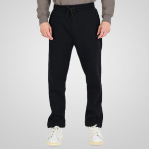 262RPAN-6048 JOGGER PANTS WITH ELASTIC WAISTBAND AND HIGH DENSITY PRINT (RELAXED FIT) (BRUSHED FLEECE) BLACK