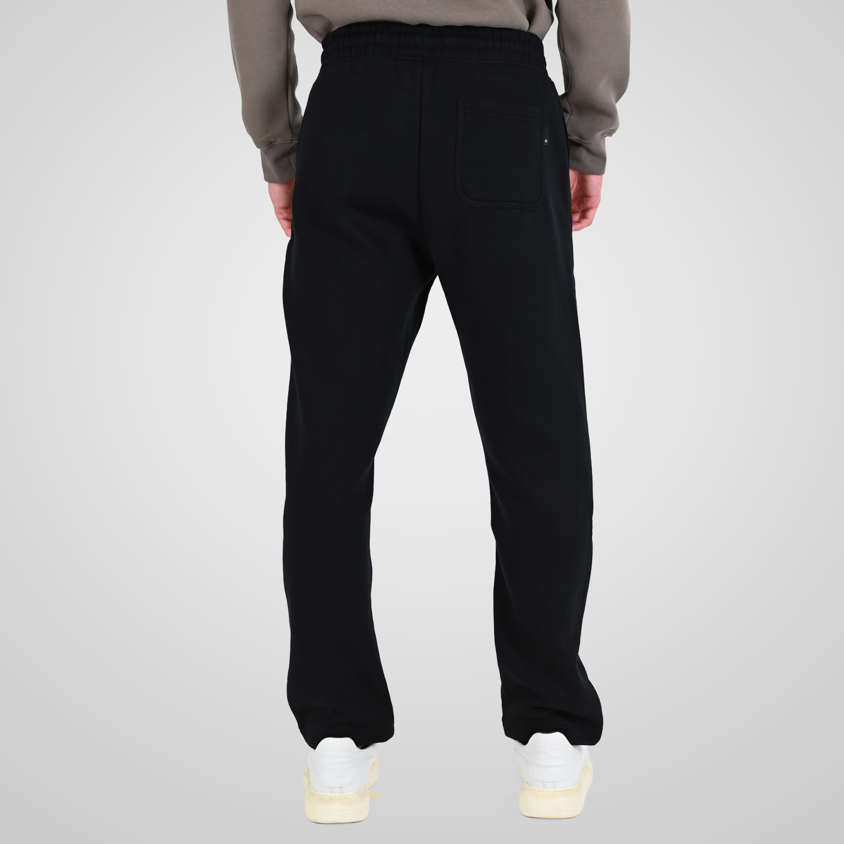262RPAN-6048 JOGGER PANTS WITH ELASTIC WAISTBAND AND HIGH DENSITY PRINT (RELAXED FIT) (BRUSHED FLEECE) BLACK - Image 4